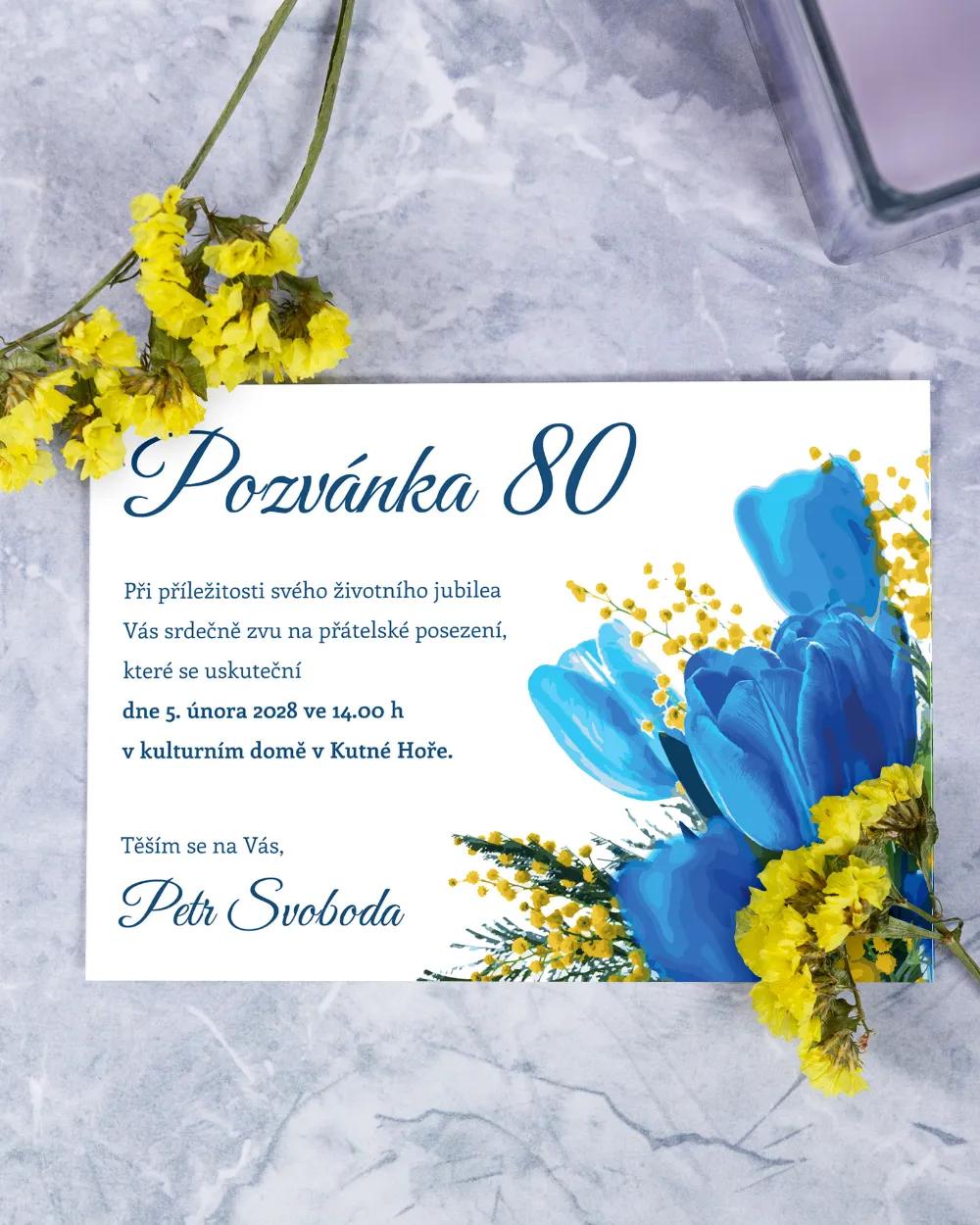 Pozvánka na narozeniny – Tulipány