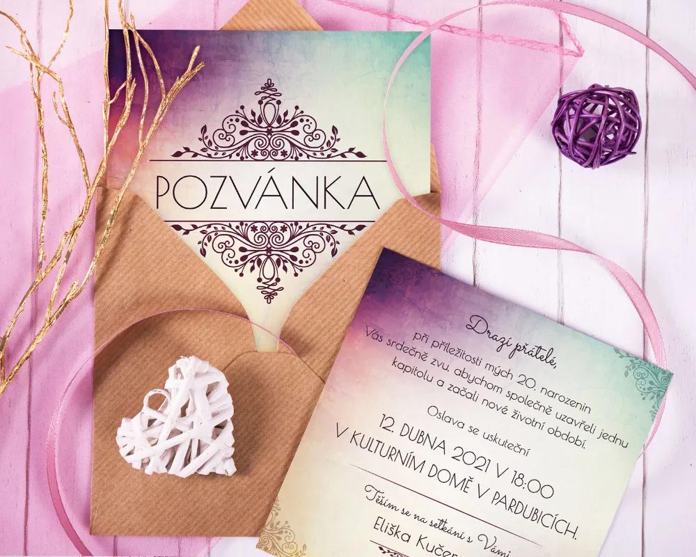 Pozvánka na narozeniny – Trendy retro 2/5