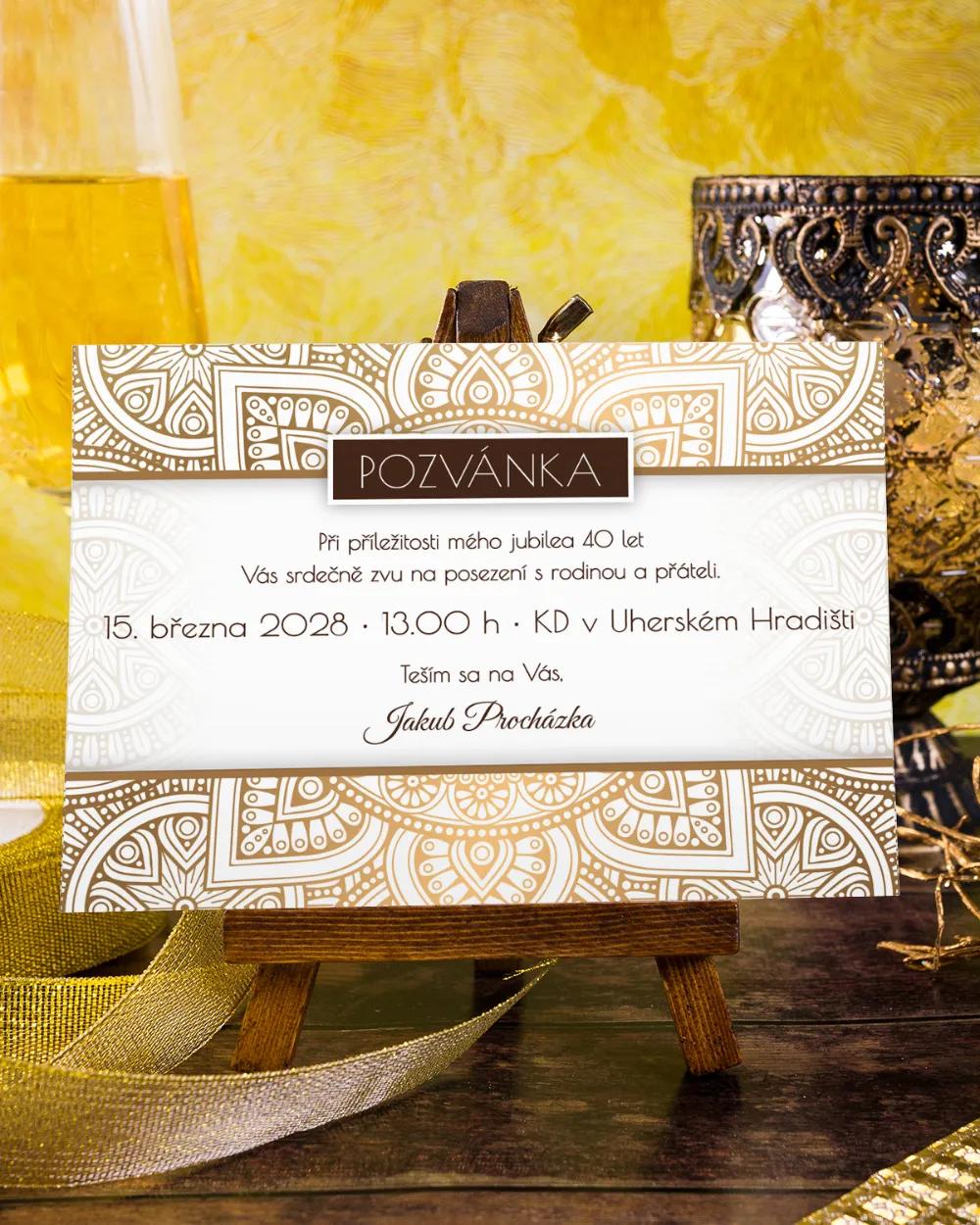 Pozvánka na narozeniny – Zlaté Retro 3/4