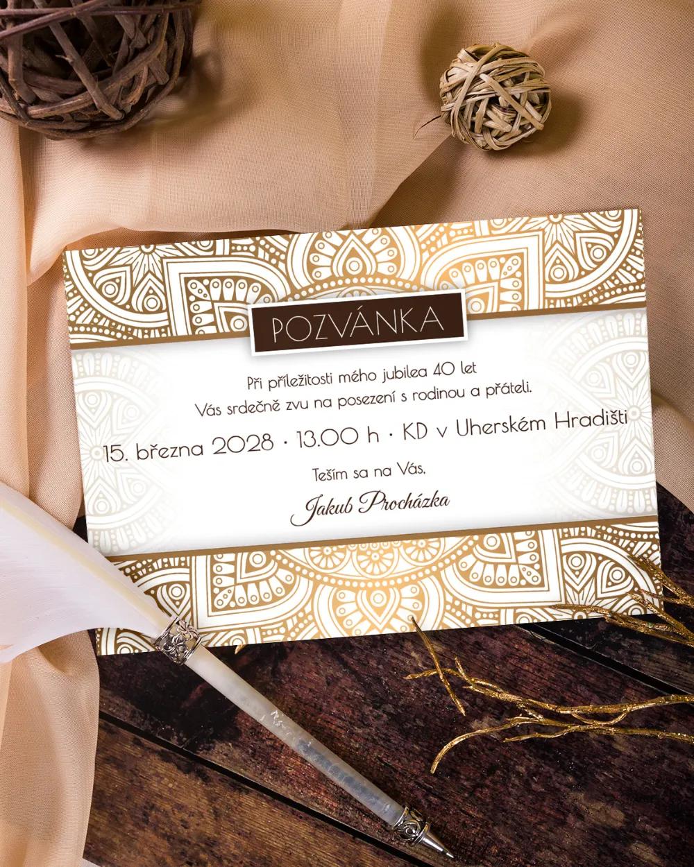 Pozvánka na narozeniny – Zlaté Retro