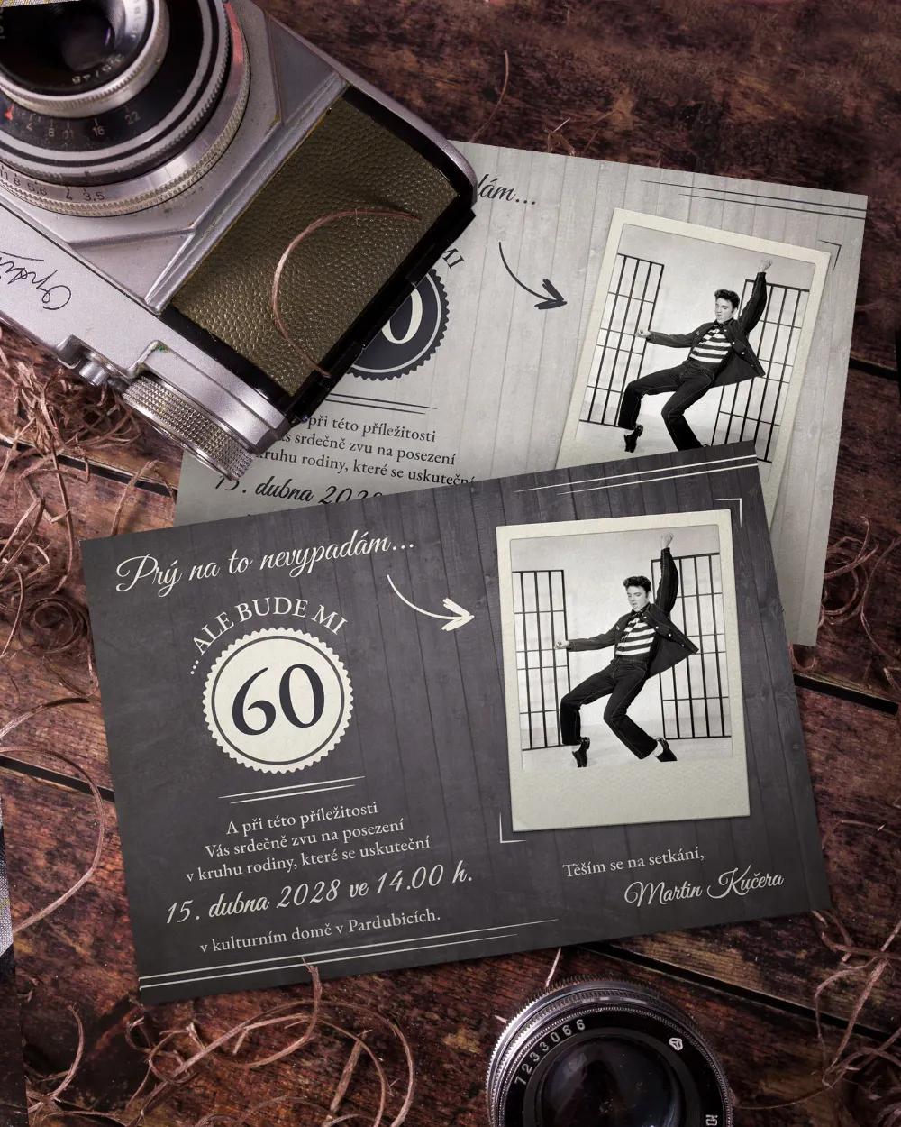 Pozvánka na jubileum s vlastní fotkou
