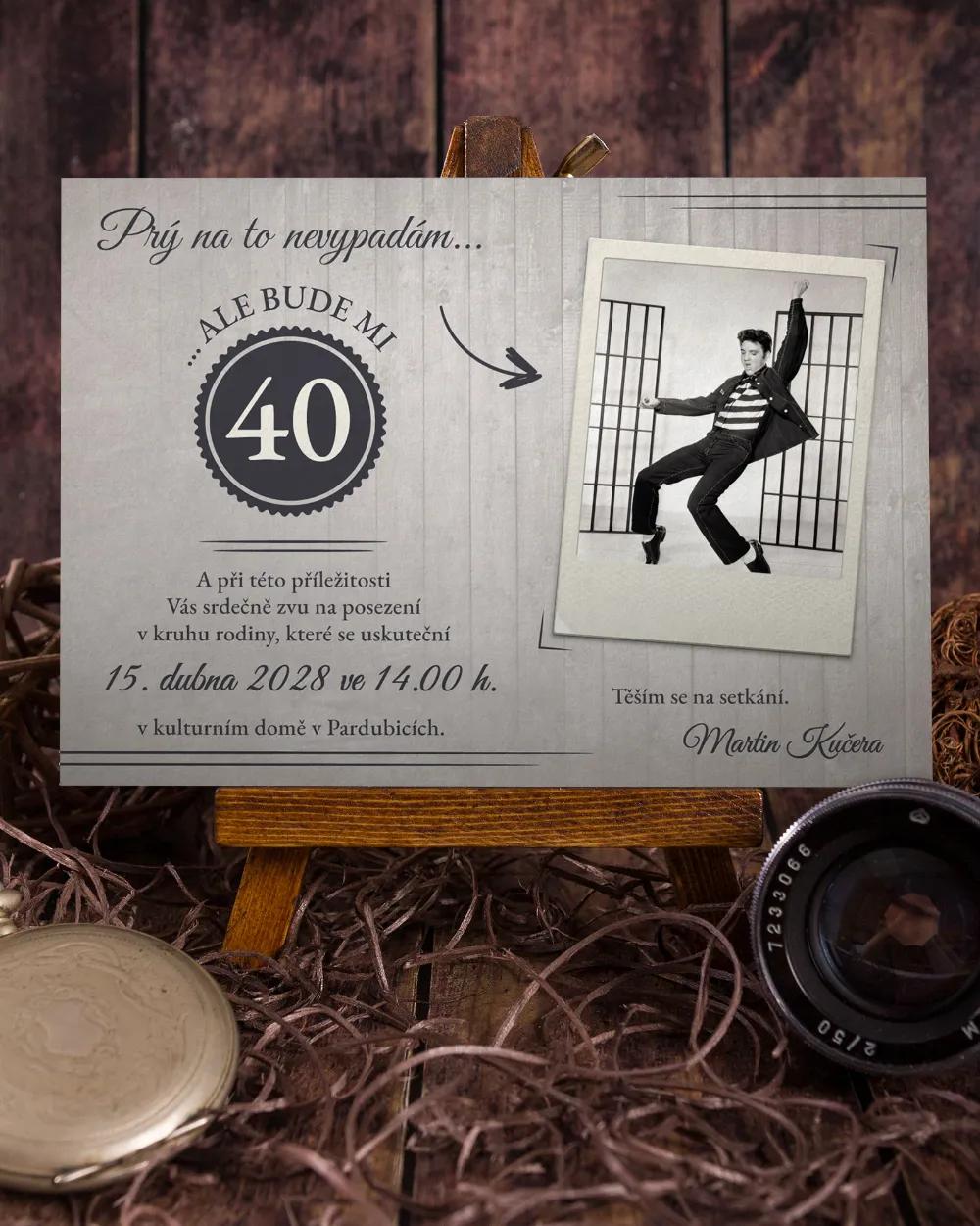 Pozvánka na jubileum s vlastní fotkou 6/7