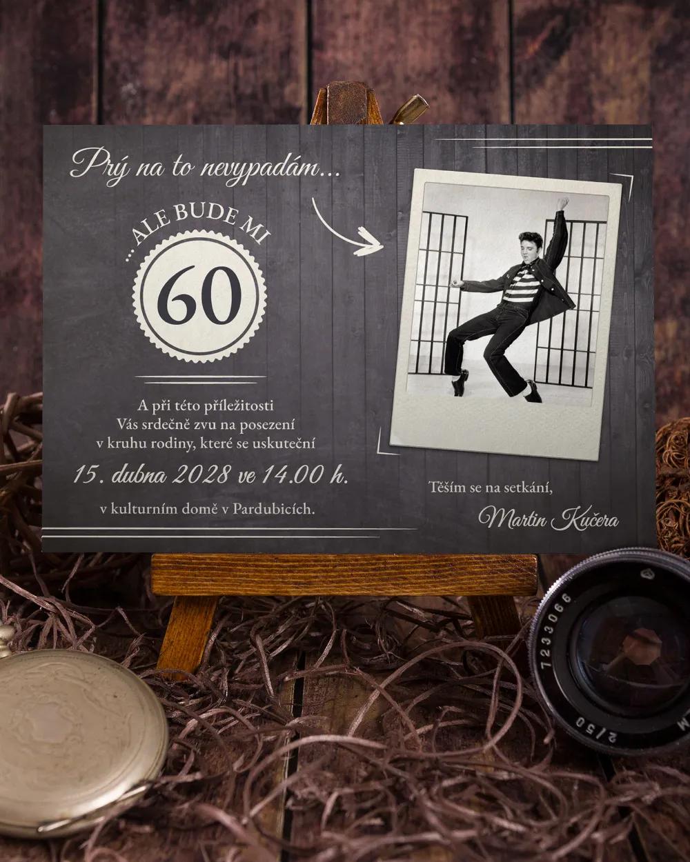 Pozvánka na jubileum s vlastní fotkou 3/7