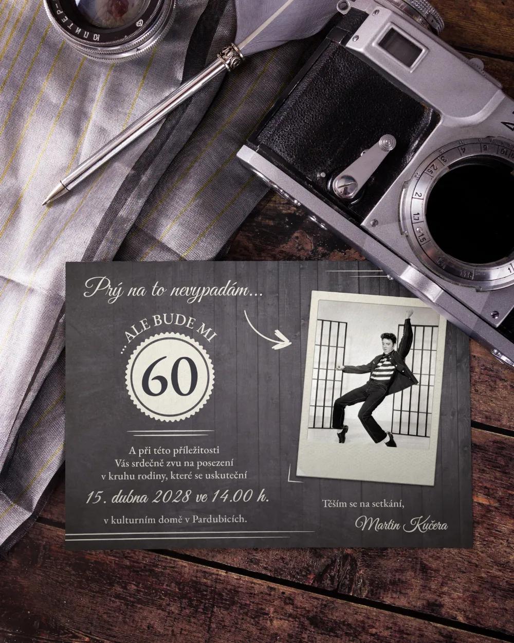 Pozvánka na jubileum s vlastní fotkou 1/7