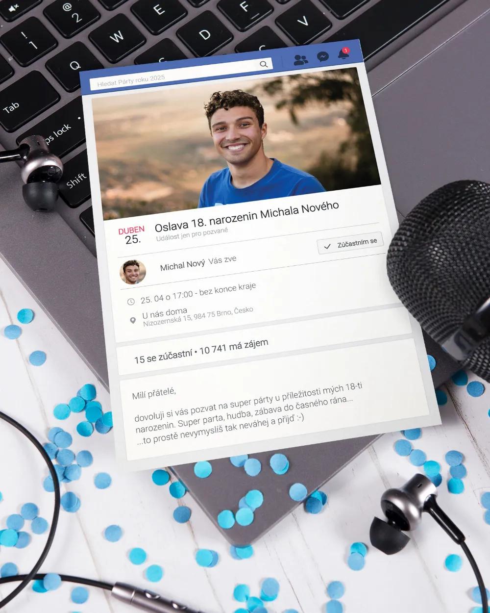 Pozvánka na narozeniny - Facebook Event 1/3