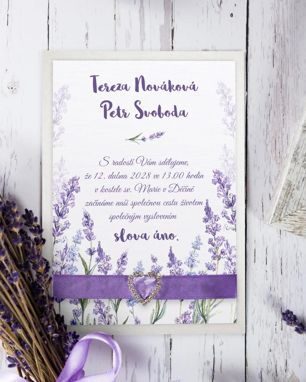 Svatební oznámení Levandule 2/7