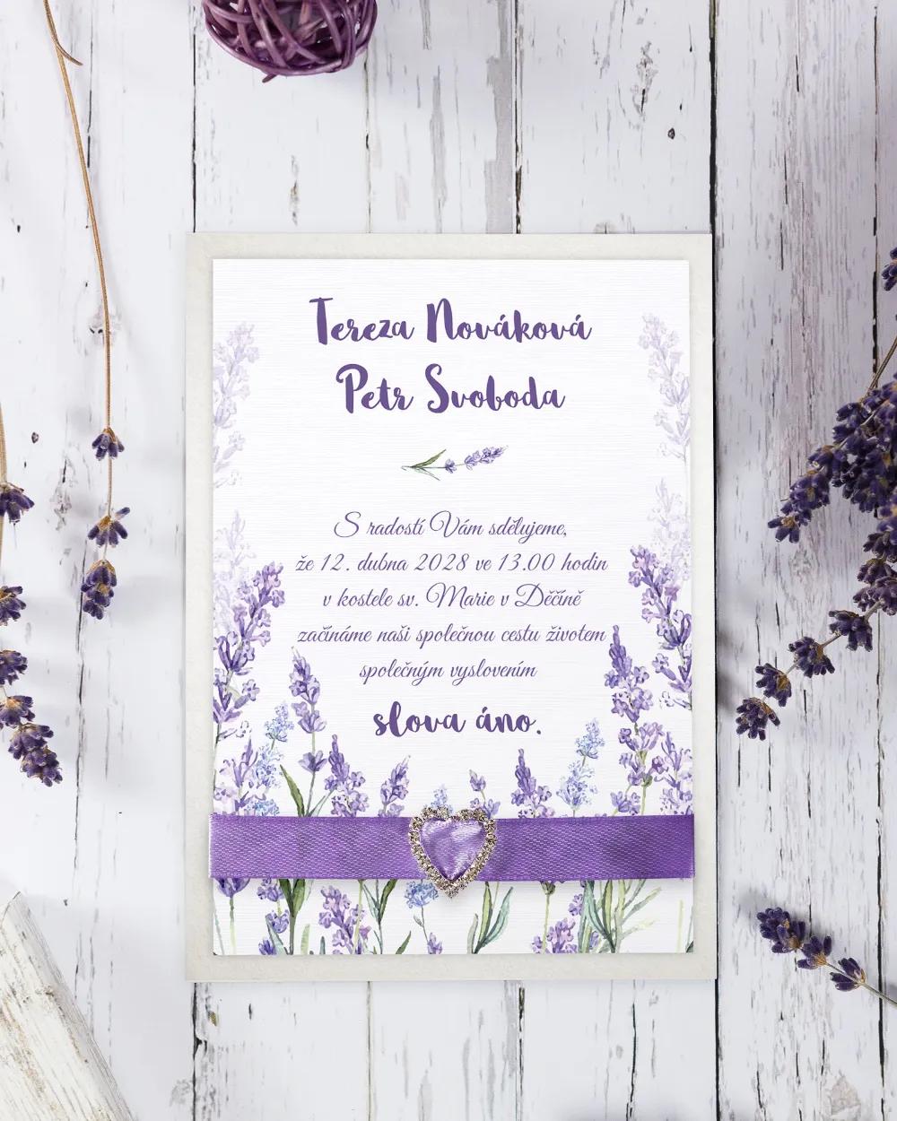 Svatební oznámení Levandule 1/7