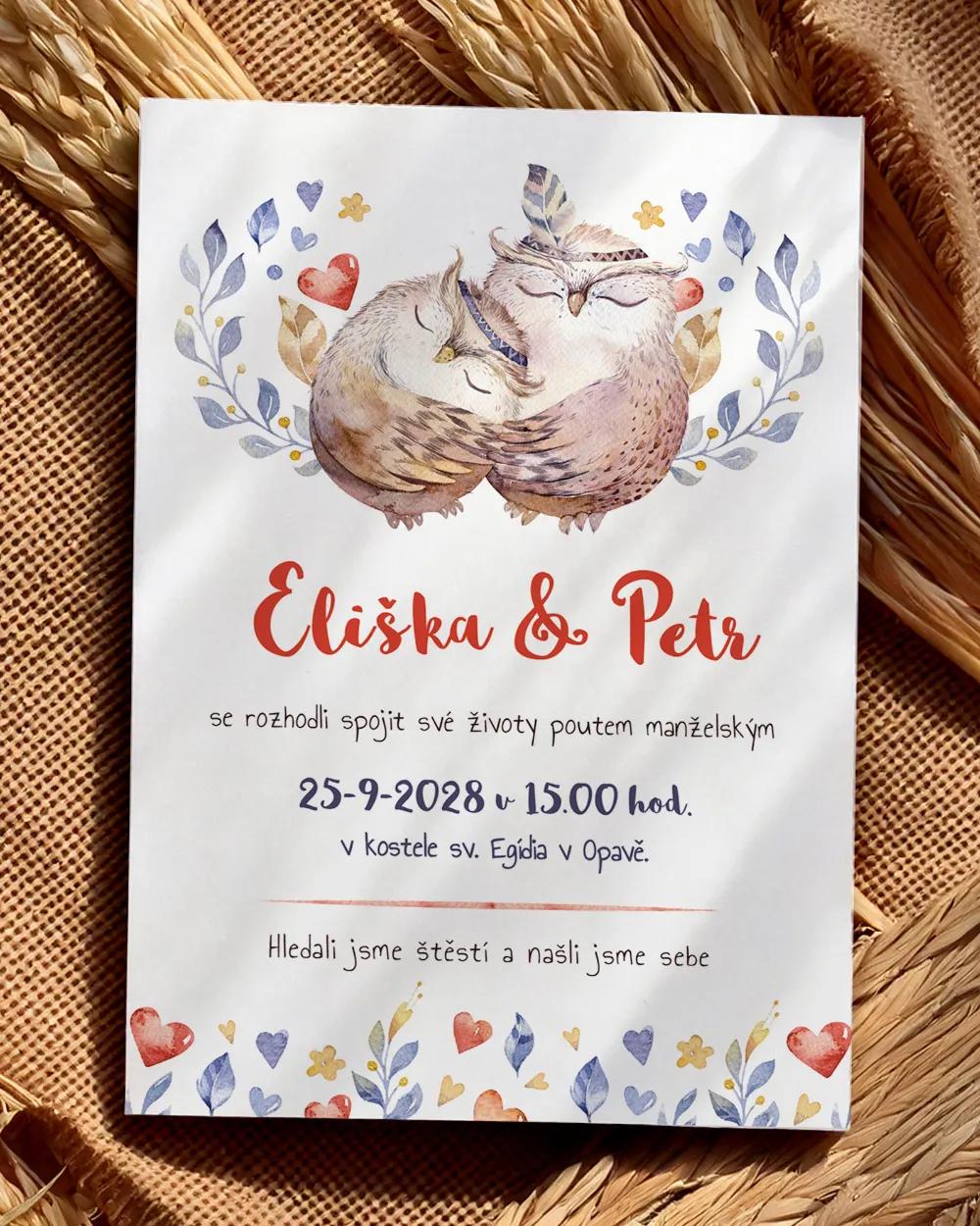 Svatební oznámení - Sovičky