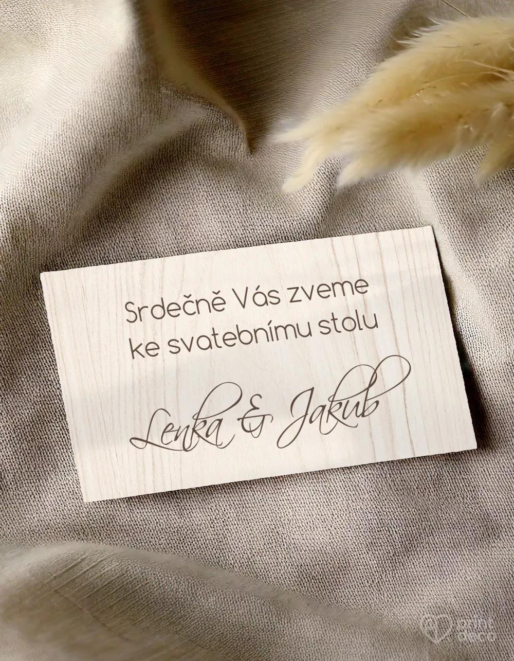 Pozvánky ke stolu – s motivem Dřevo (světlé)