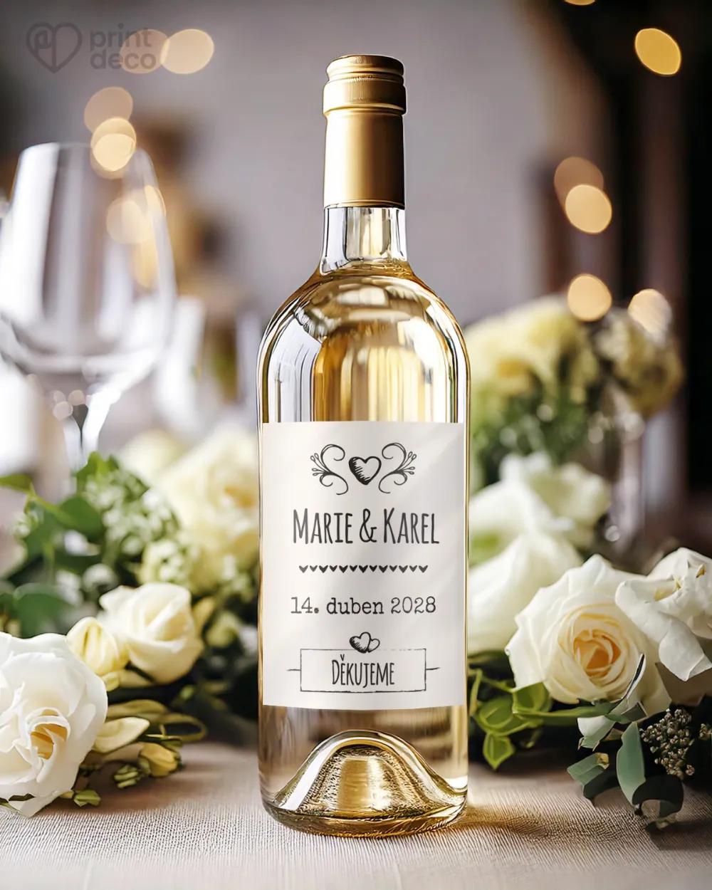 Svatební etikety Vintage II. 1/2