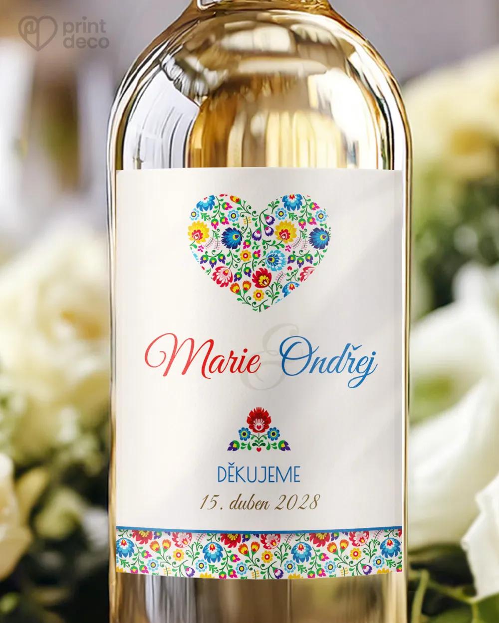 Svatební etikety s lidovým motivem