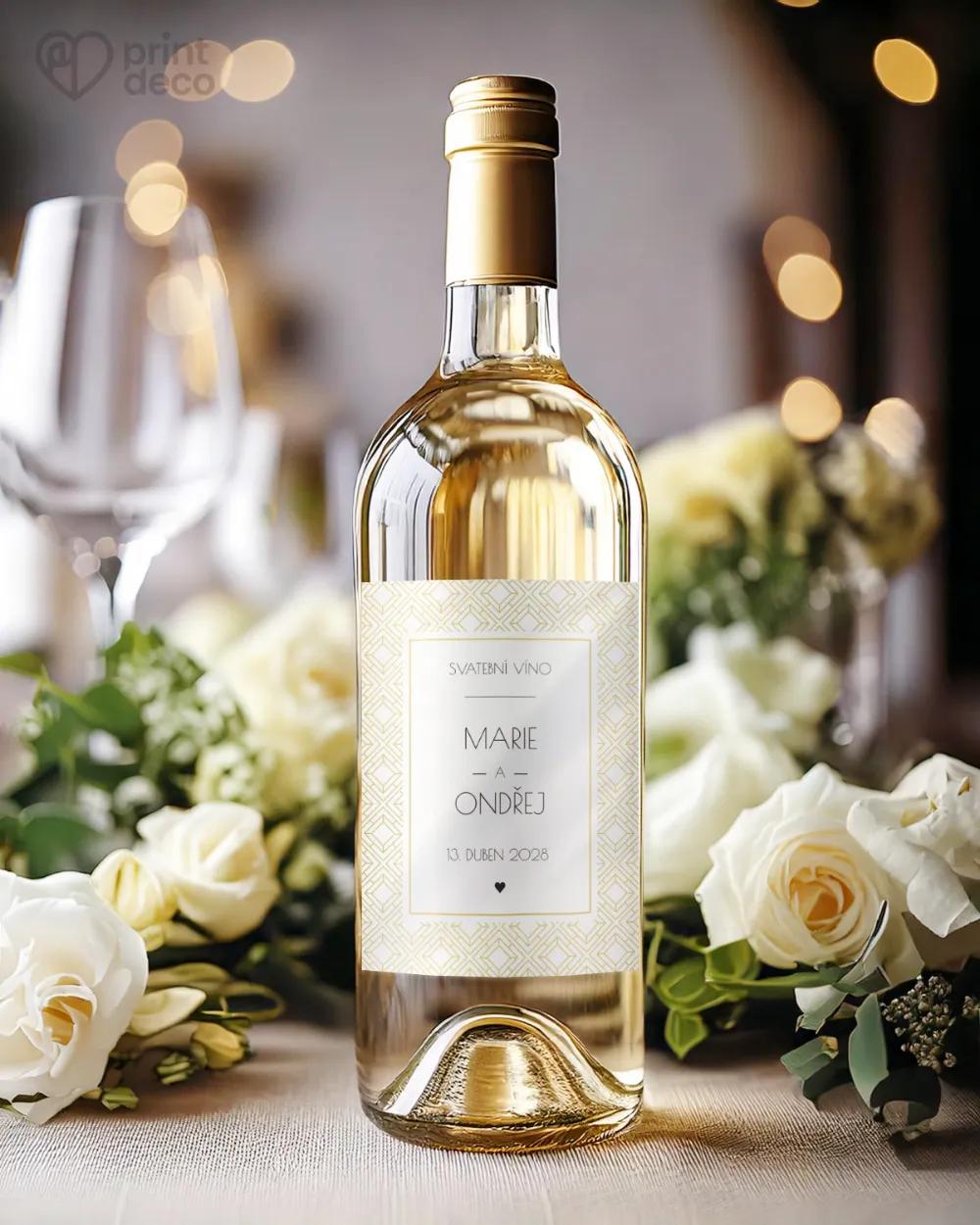 Svatební etikety Art Deco I. 1/2