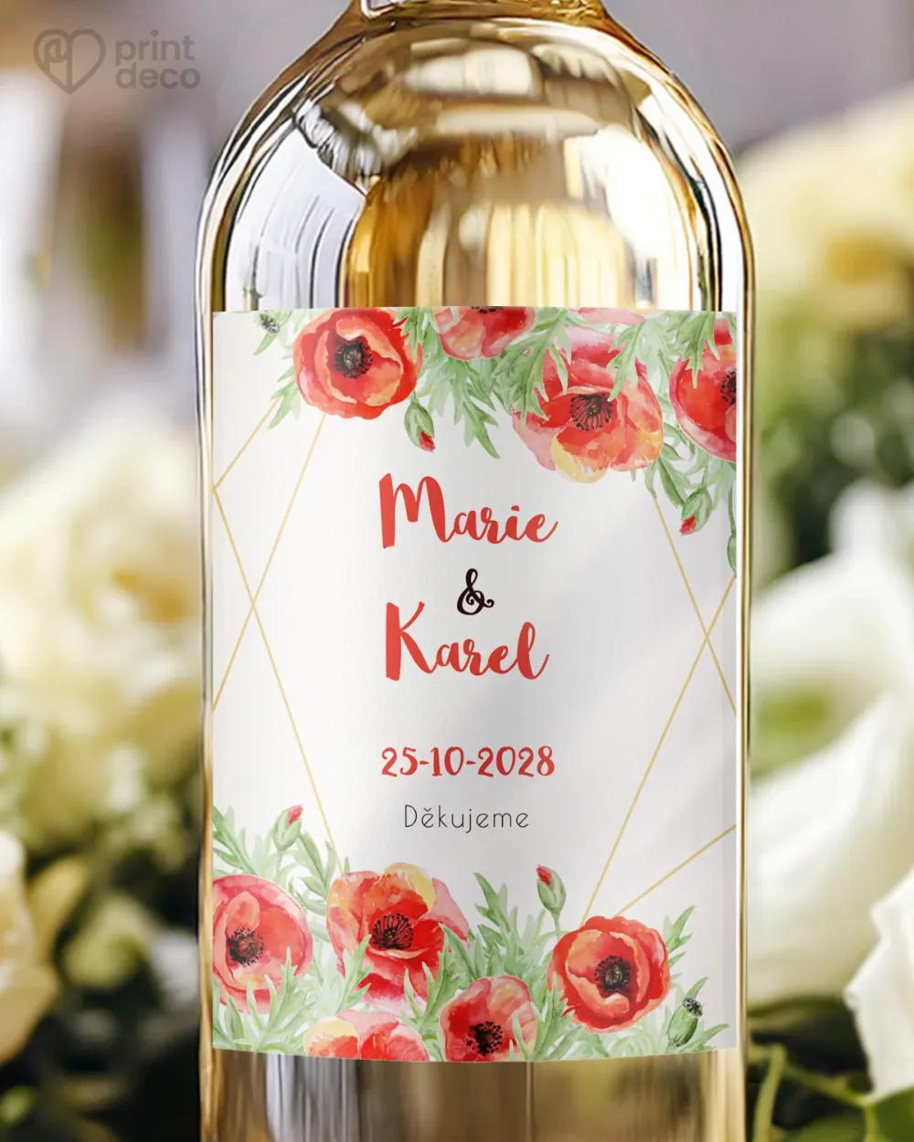 Svatební etikety Polní máky