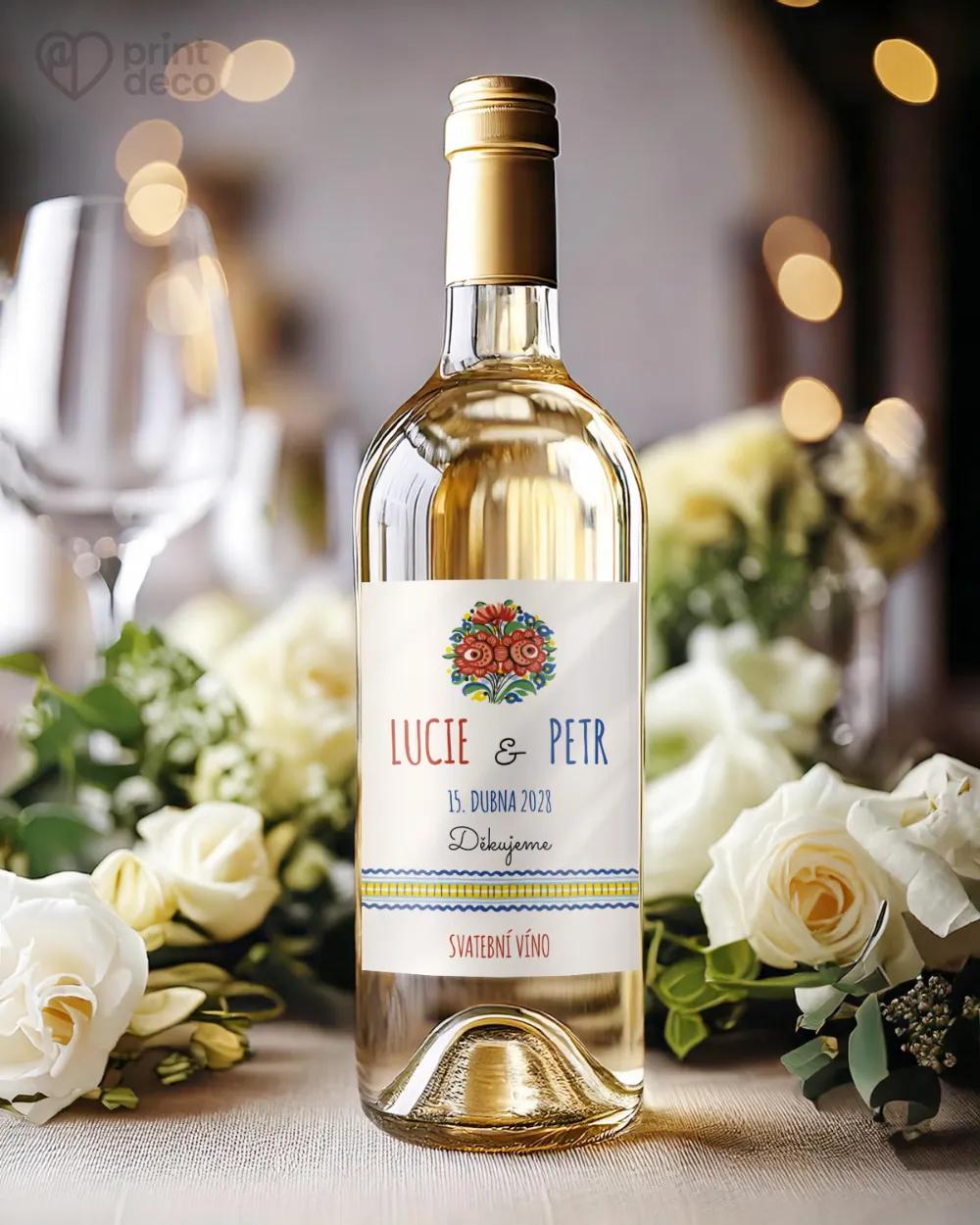 Svatební etikety s lidovým motivem IV 1/2