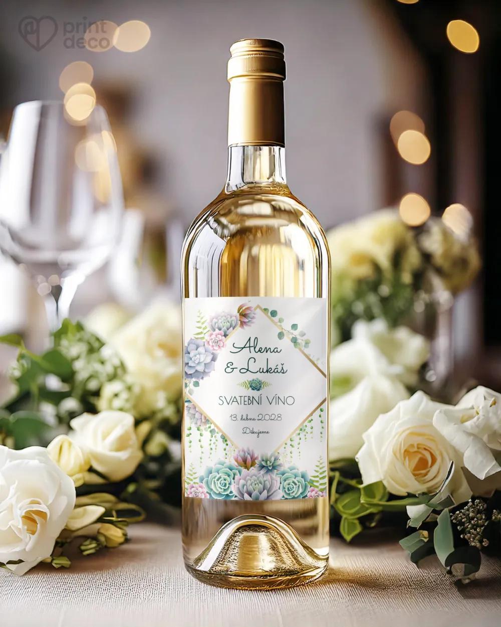 Svatební etikety Sukulenty 1/2