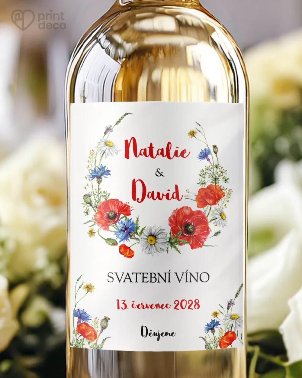 Svatební etikety Pestré polní květiny V.