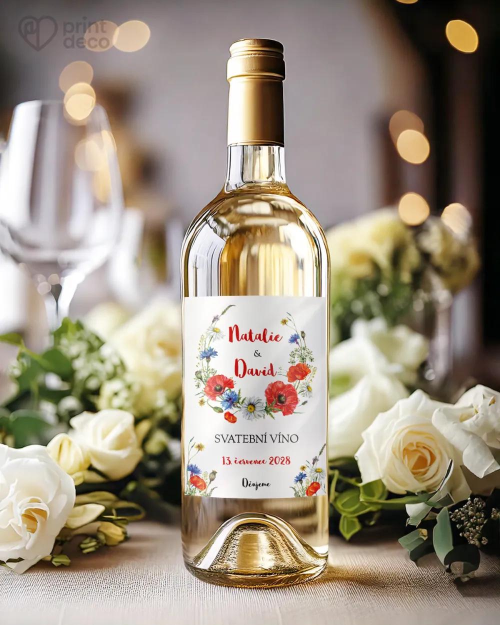 Svatební etikety Pestré polní květiny V. 1/2