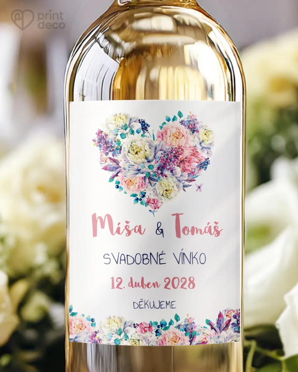 Svatební etikety Pivoňky s šeříkem