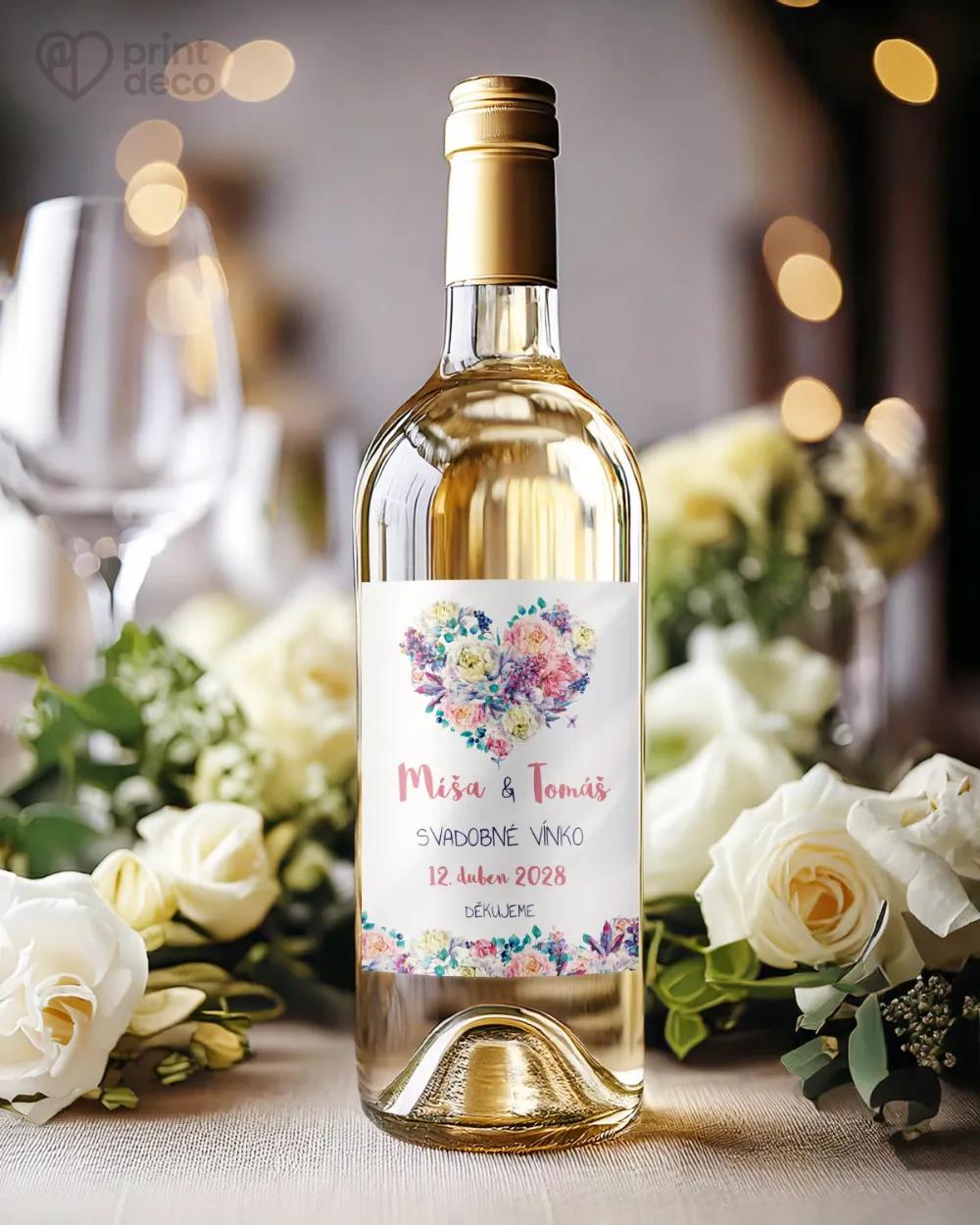 Svatební etikety Pivoňky s šeříkem 1/2