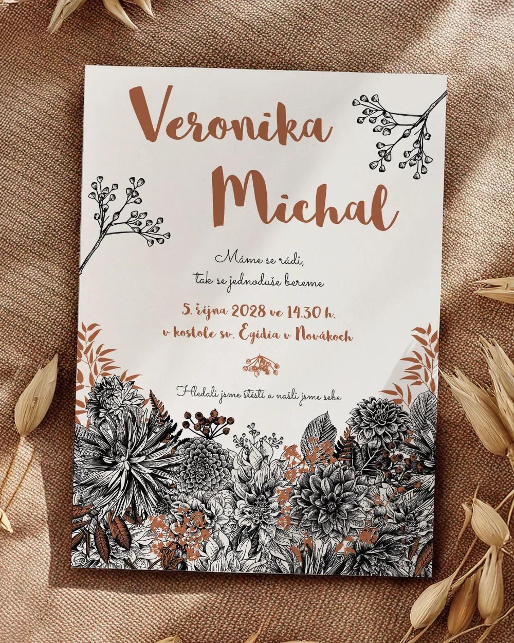 Svatební oznámení - Polní květiny 03