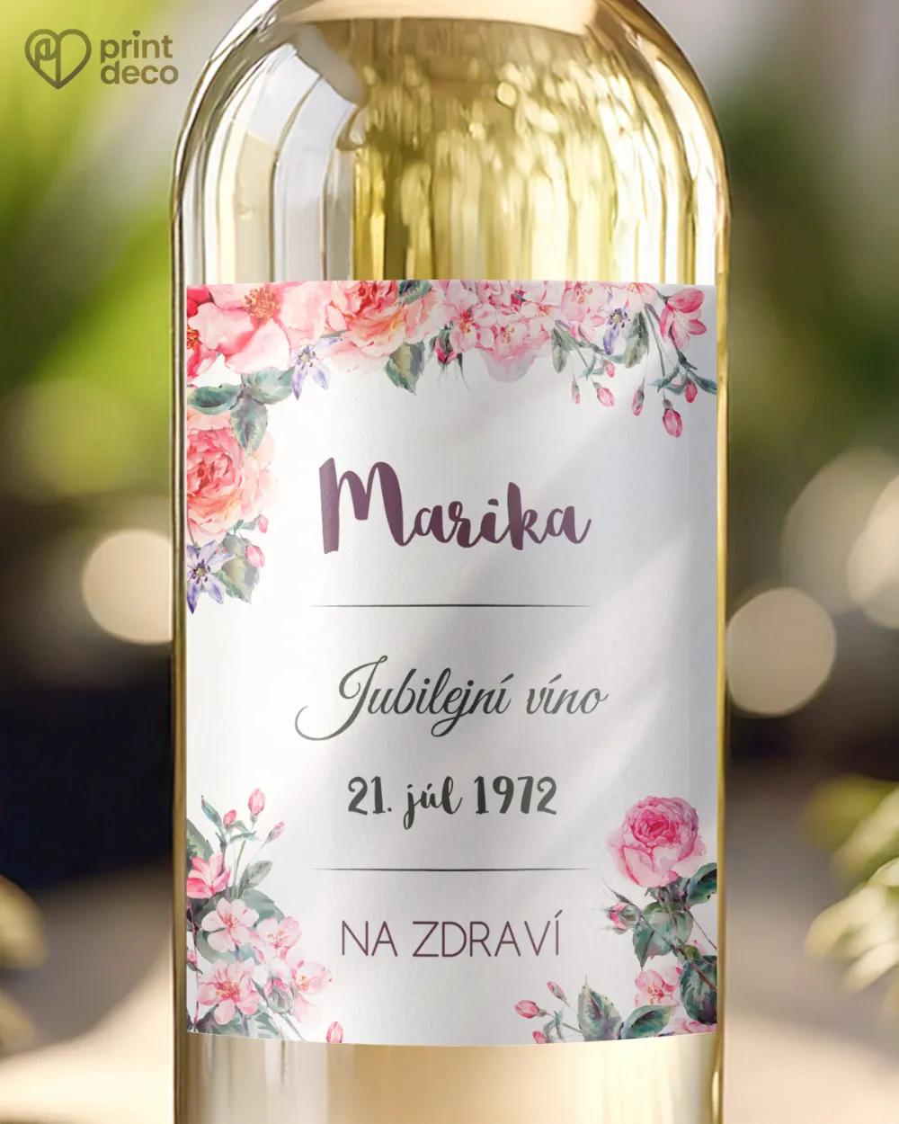 Etikety na láhve Růže