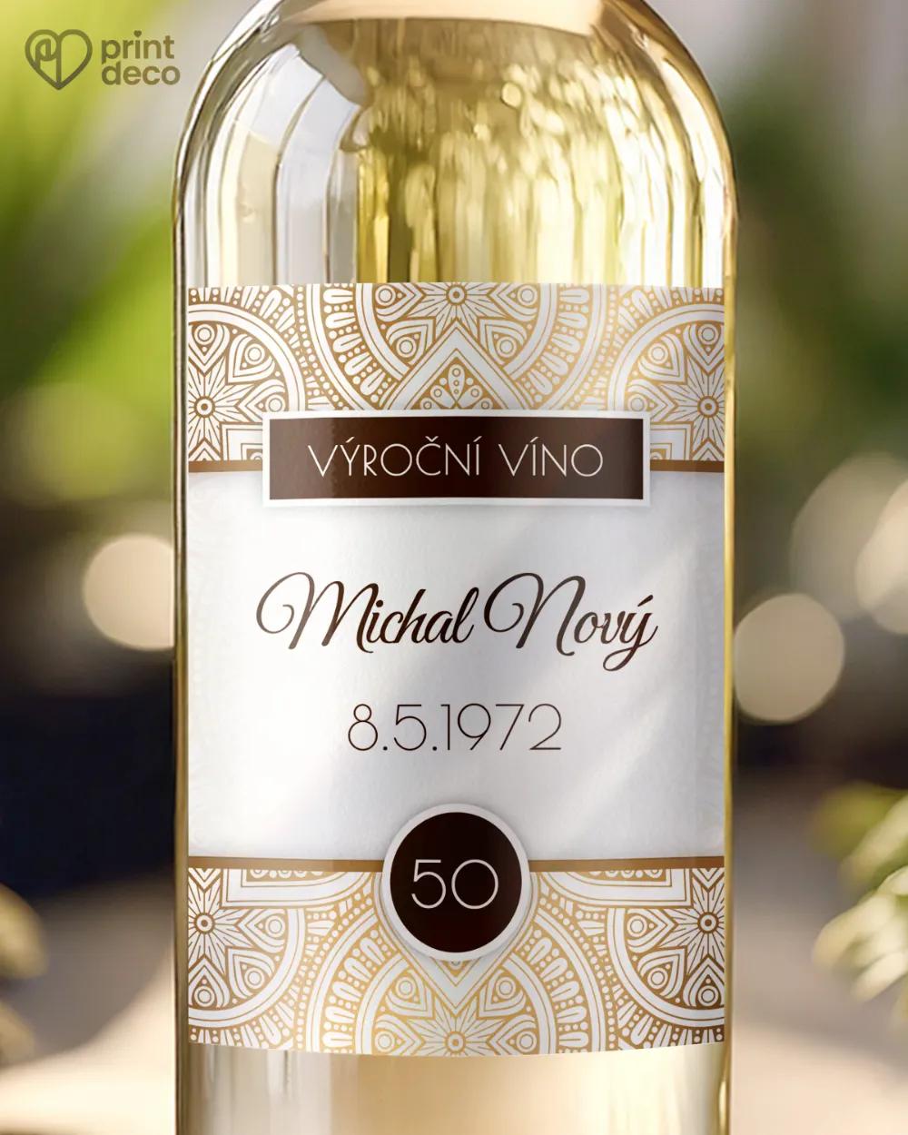 Etikety na láhve Zlaté Retro