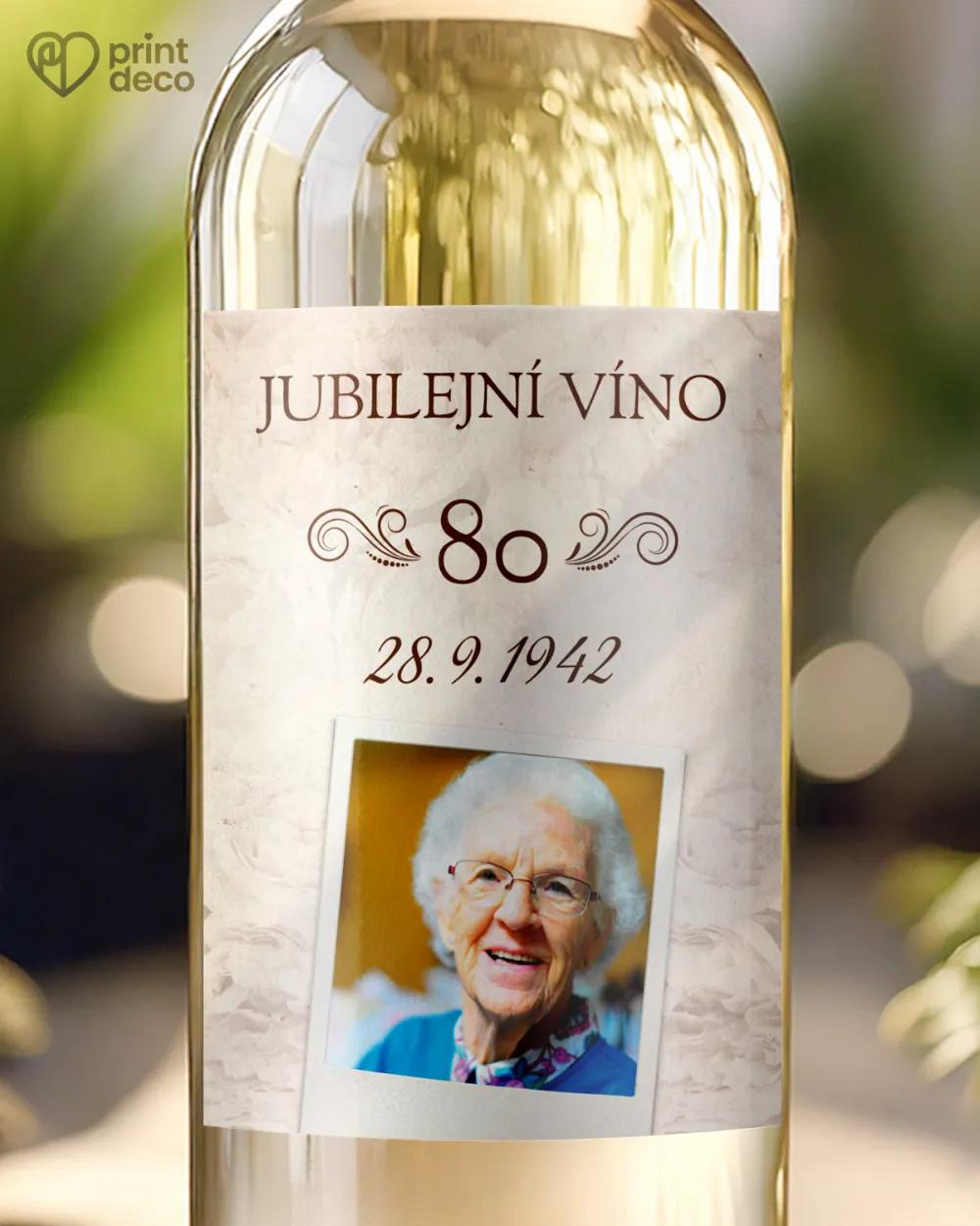 Etikety na láhve Vintage motiv s fotkov