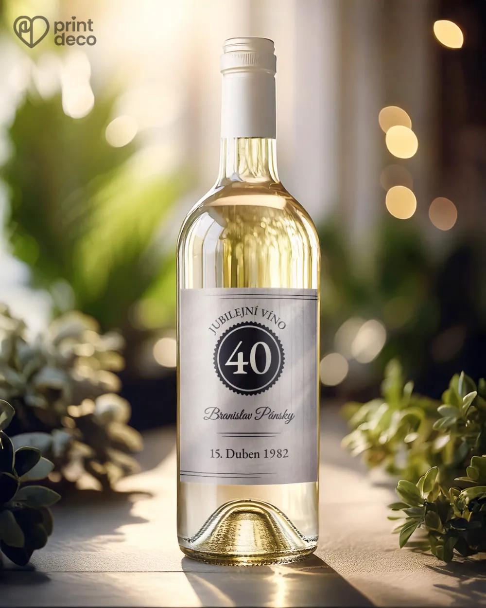 Etikety na láhve Světlé Retro 1/2