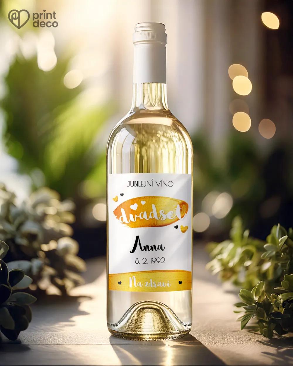 Etikety na láhve ve zlatém motivu 1/2