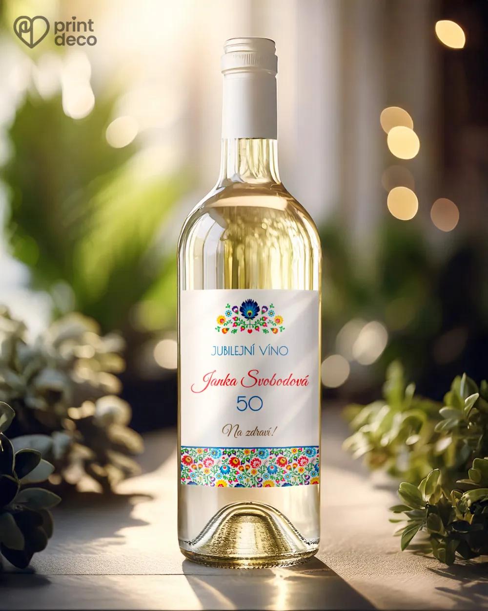 Etikety na láhve s lidovým motivem II 1/2