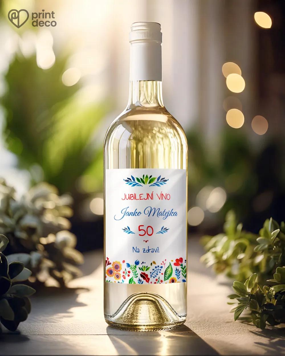 Etikety na láhve s folklórním motivem 1/2