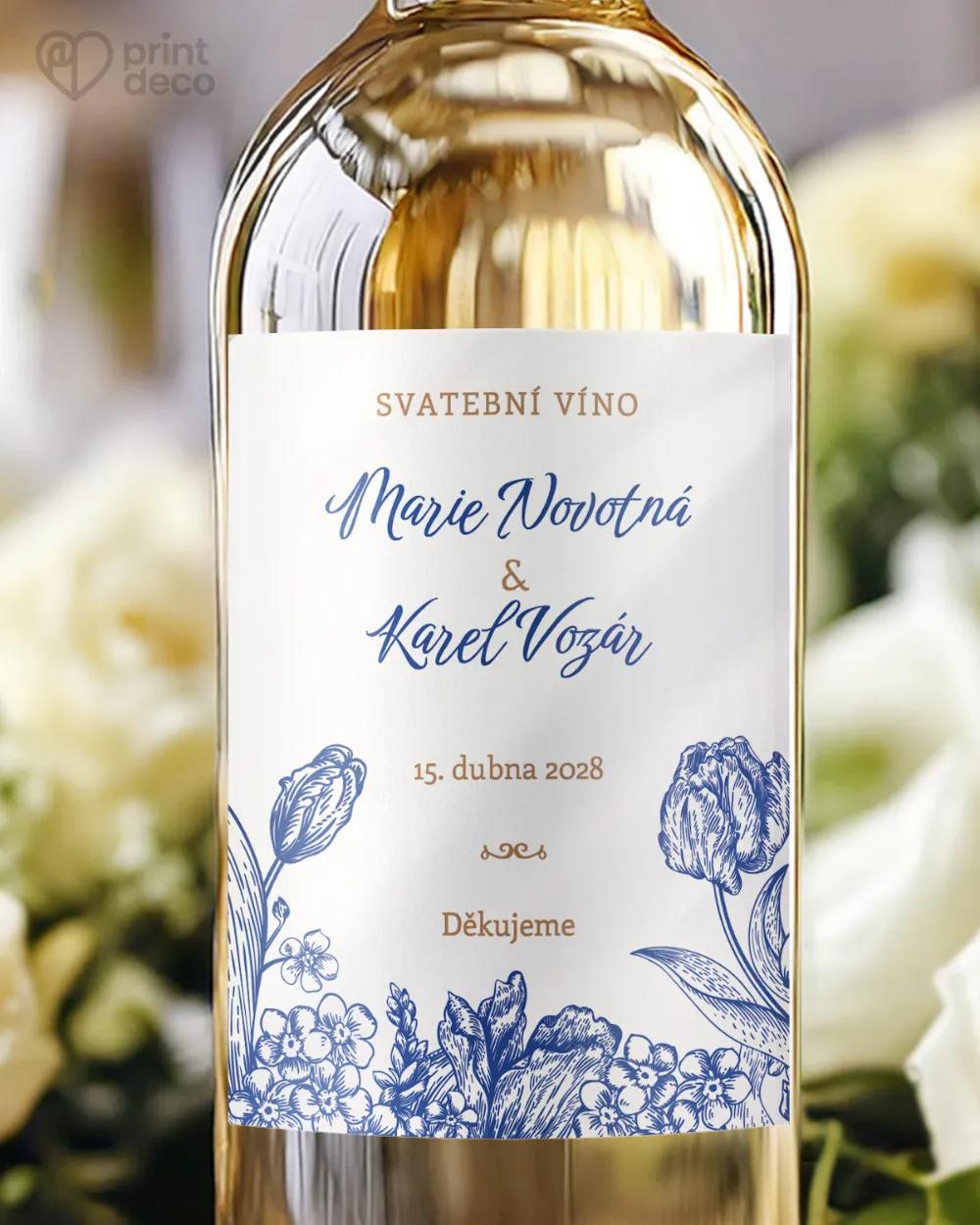 Svatební etikety Modré polní květiny