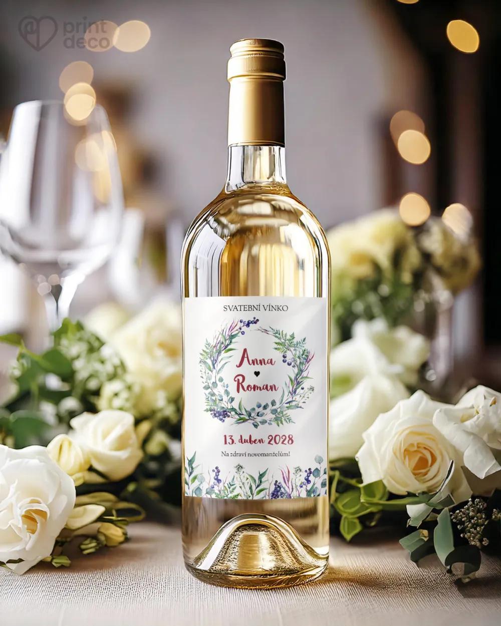 Svatební etikety Eucalyptus s bylinkami 1/2