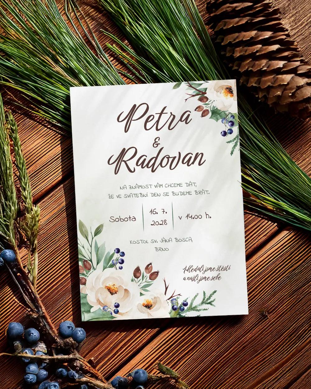Svatební oznámení - Lesní plody 01 1/2