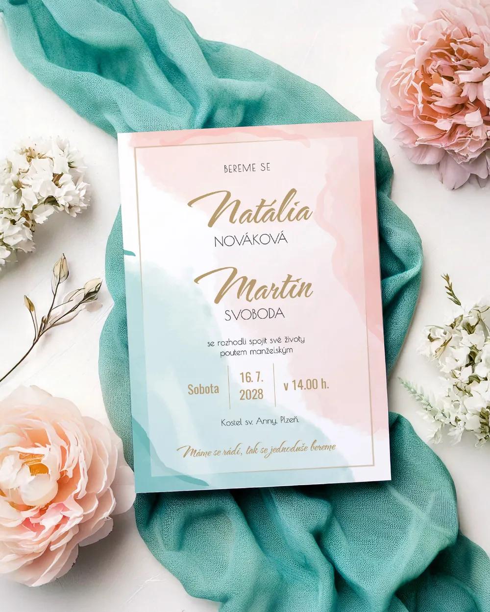 Svatební oznámení - Abstrakt 01 1/2