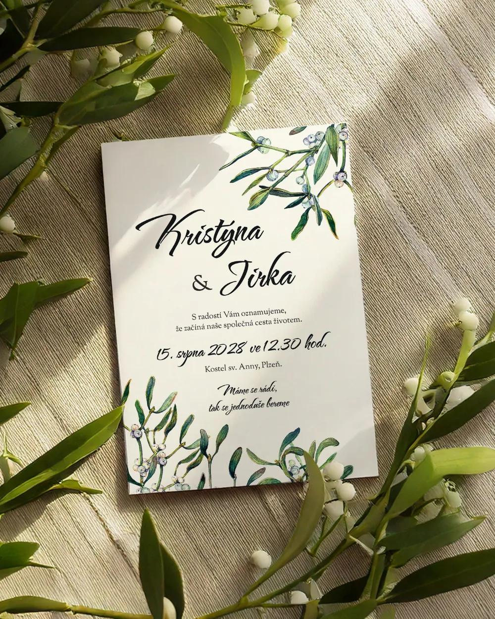 Svatební oznámení - Jmelí 1/2