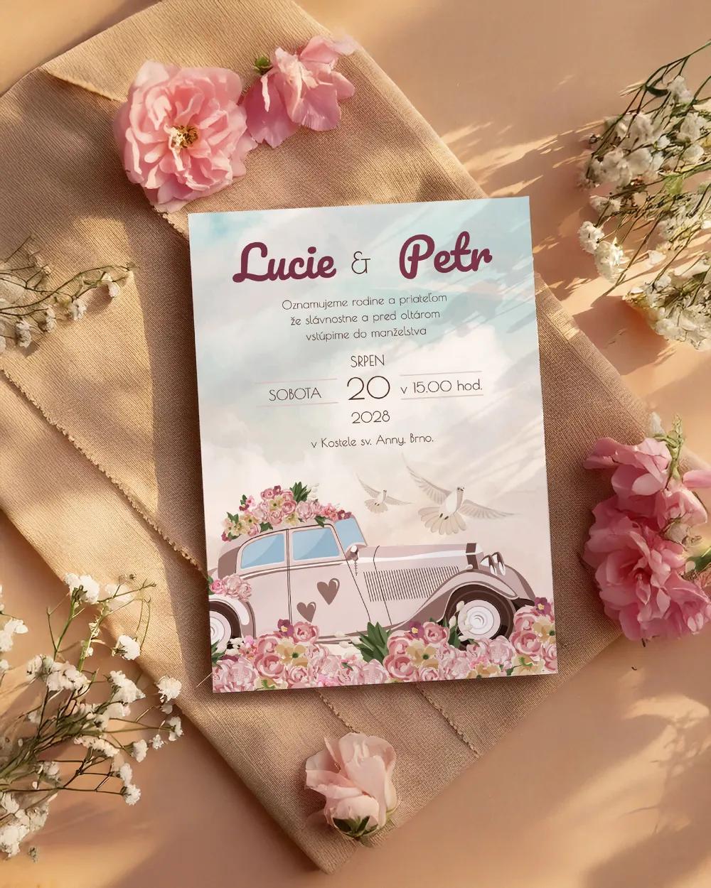 Svatební oznámení - Retro láska 1/2