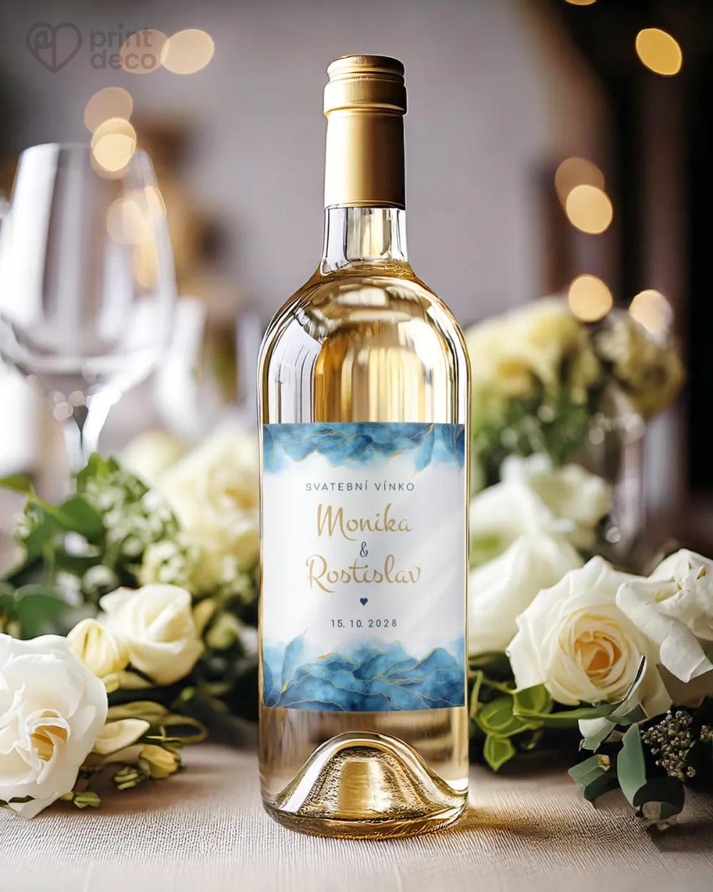 Svatební etikety – Abstrakt IV. Modrá 1/2