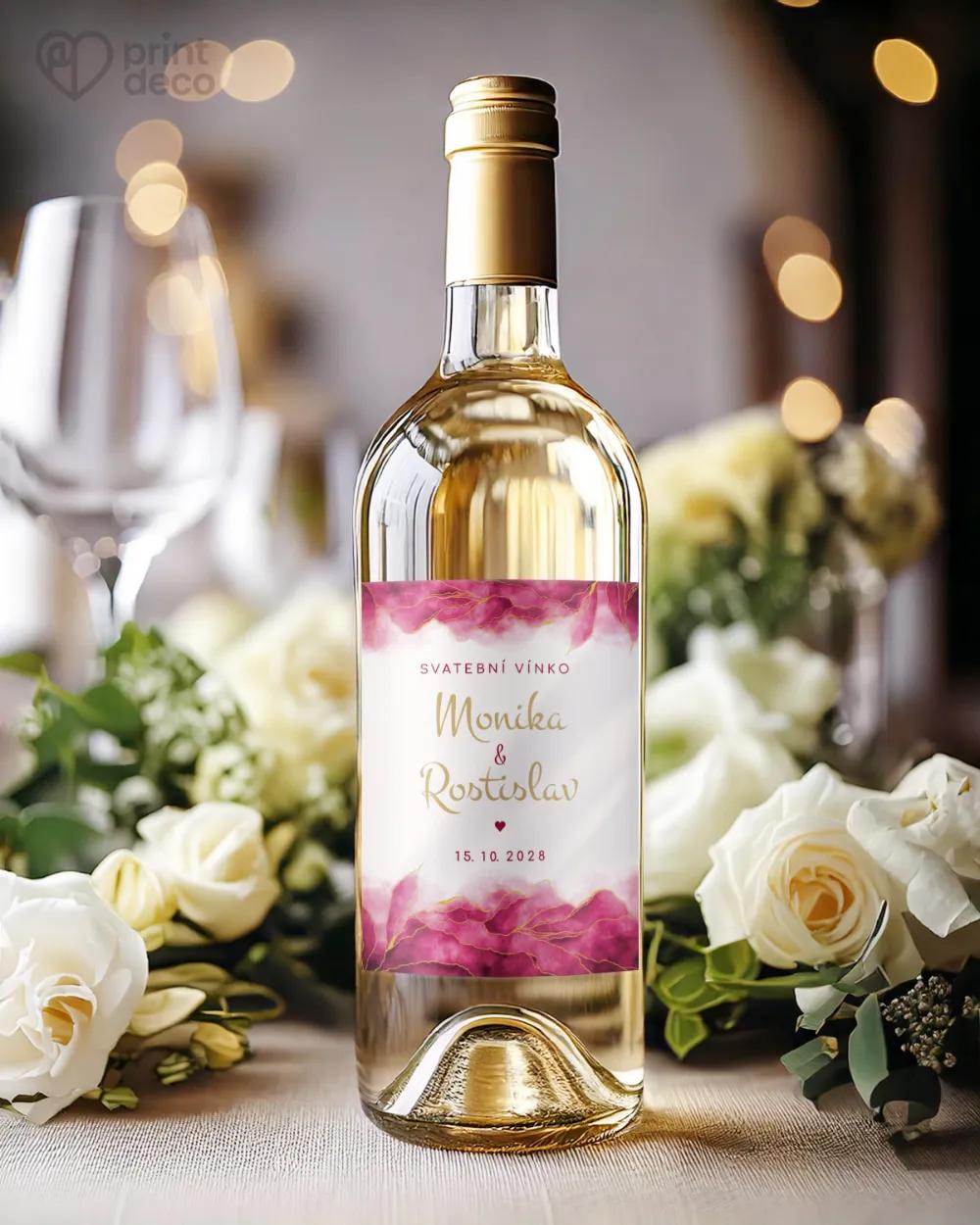 Svatební etikety – Abstrakt IV. Růžová 1/2