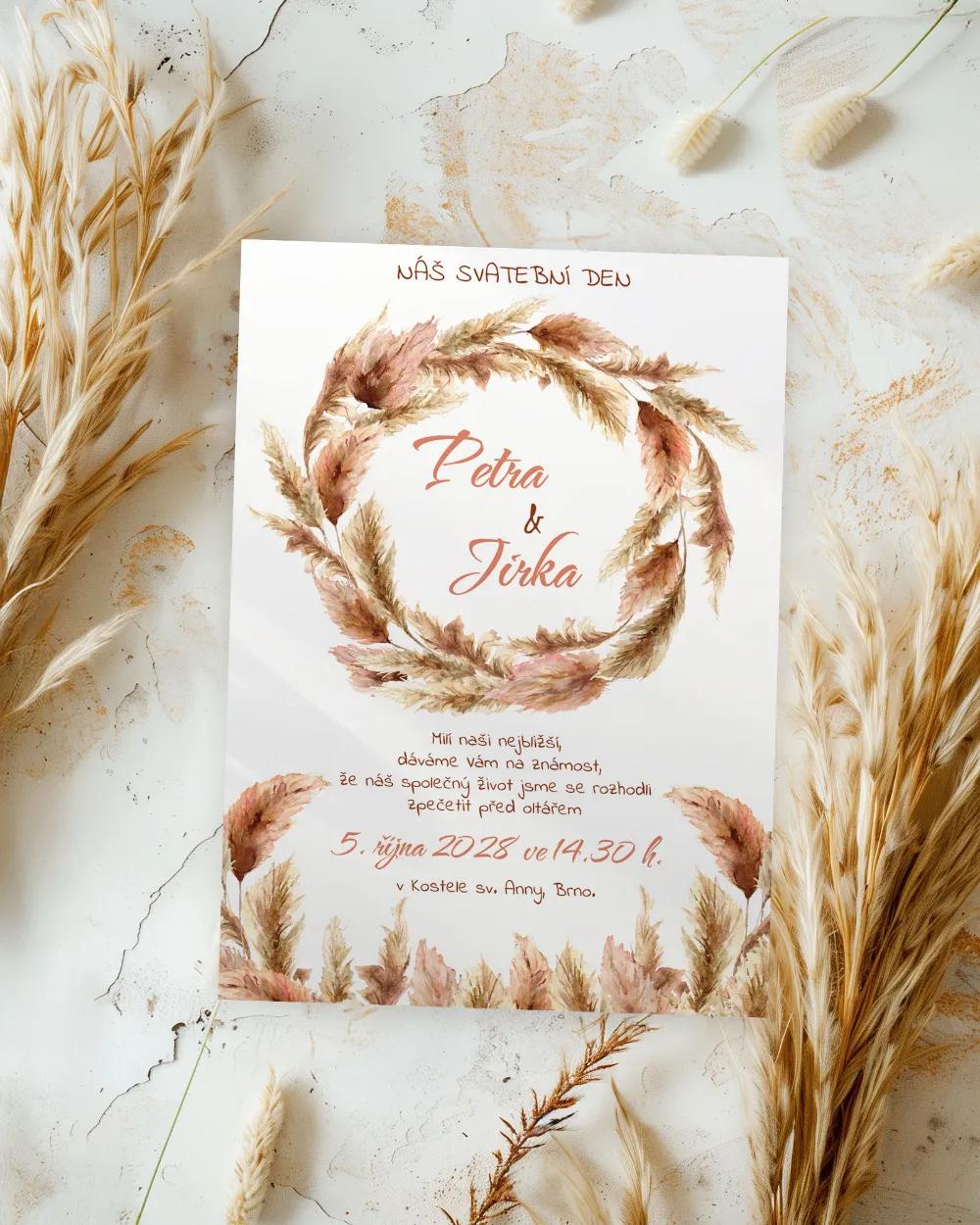 Svatební oznámení - Bohem 01 1/2