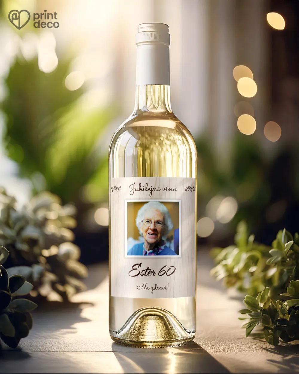 Etikety na láhve Světlé dřevo s fotografií 1/2
