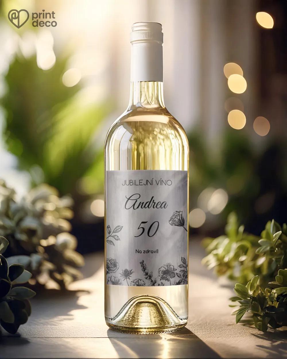 Etikety na láhve Polní květiny I. 1/2