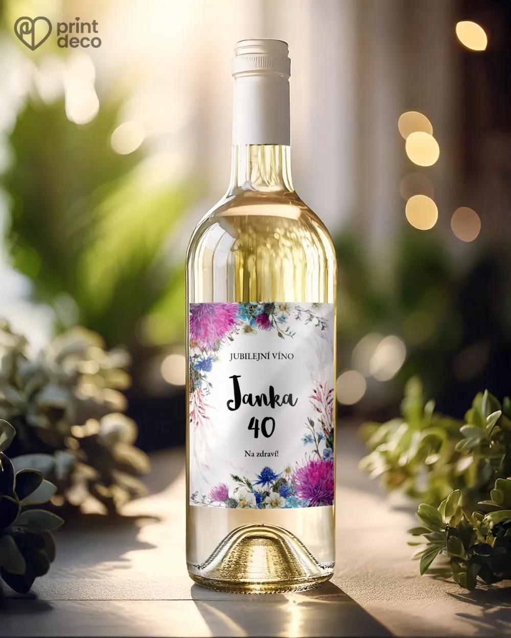 Etikety na láhve Polní květiny II. 1/2