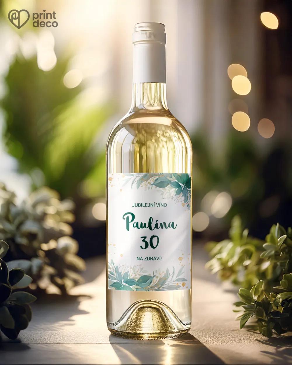 Etikety na láhve Greenery II. 1/2