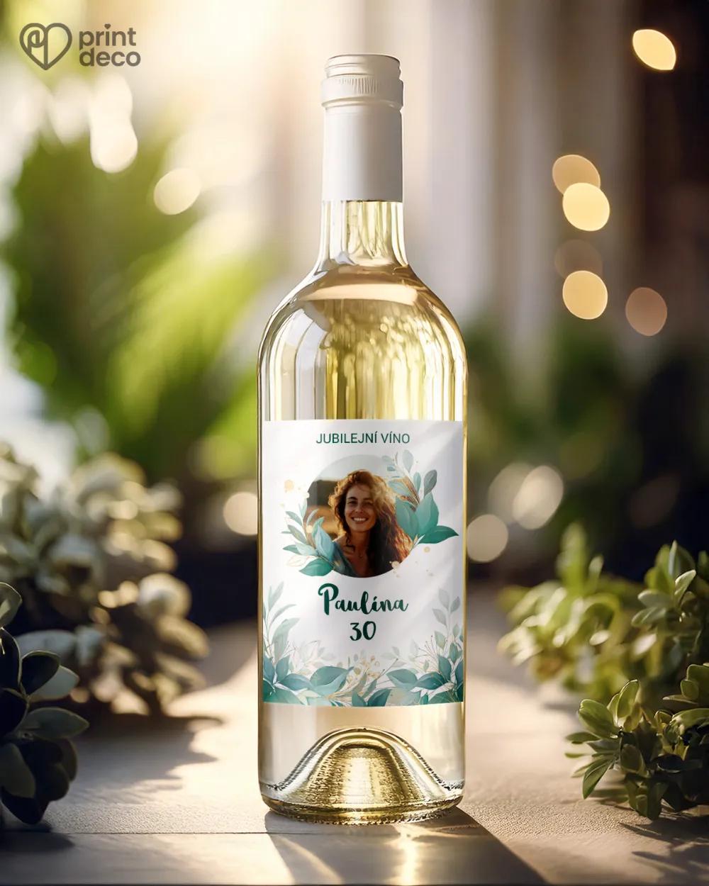 Etikety na láhve Greenery II. s fotografií 1/2