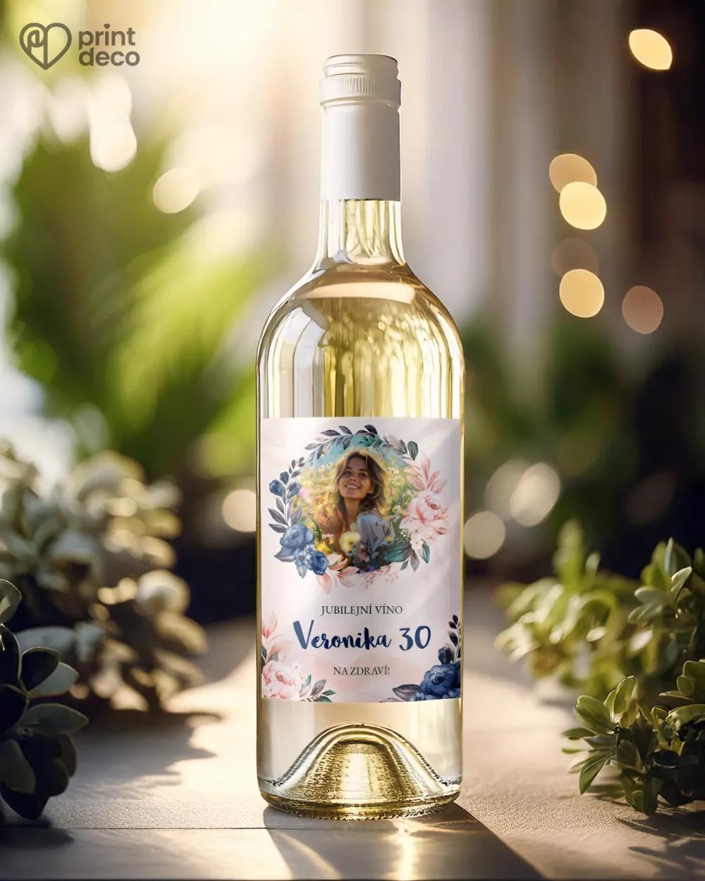 Etikety na láhve Růže IV. s fotografií 1/2