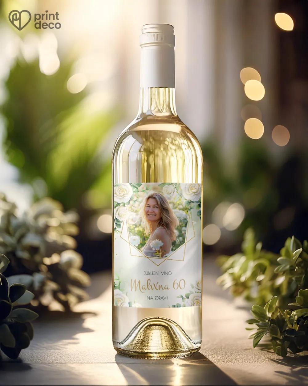 Etikety na láhve Růže V. s fotografií 1/2