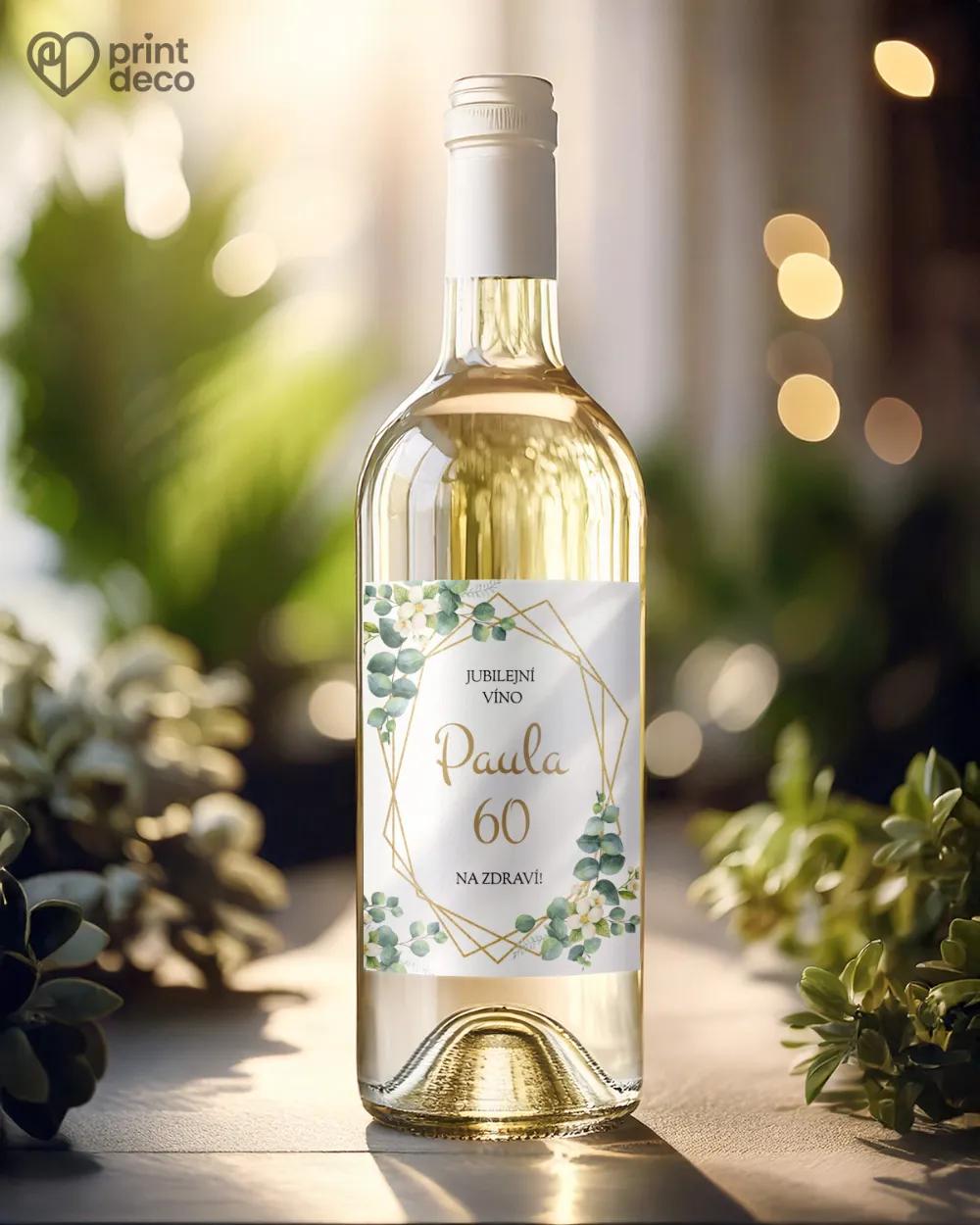 Etikety na láhve Greenery III. 1/2