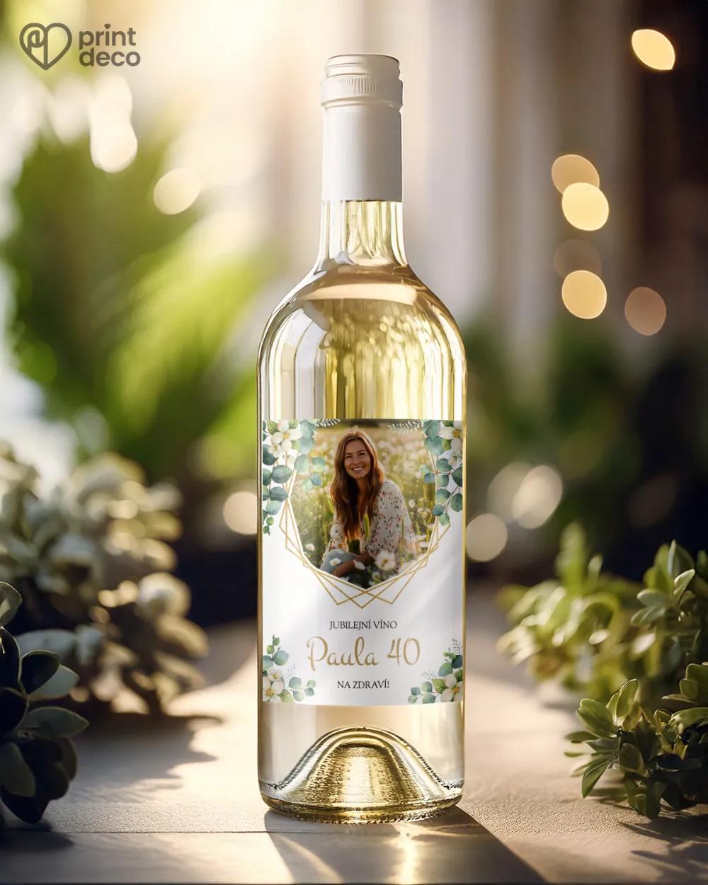 Etikety na láhve Greenery III. s fotografií 1/2