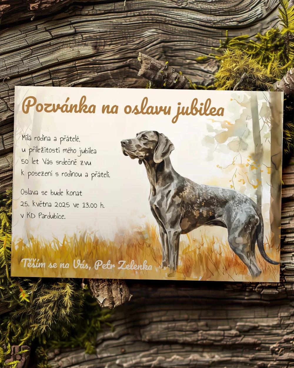 Pozvánka na narozeniny Lovecký pes 04